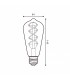 Bombilla Filamento Espiral ST64 4W 350Lm 330º E27 Serie Vintage