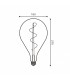 Bombilla Filamento Espiral A160 4W 350Lm 330º E27 Serie Vintage