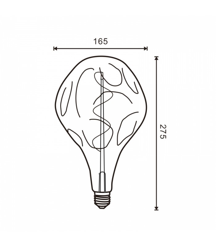 Bombilla Filamento Espiral A165 4W 350Lm 330º E27 Serie Vintage