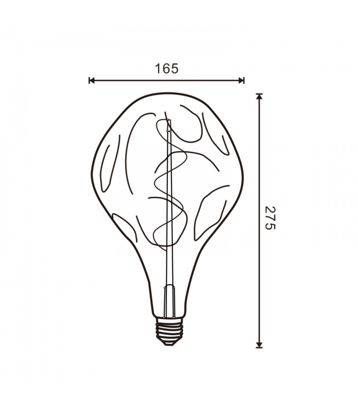 Bombilla Filamento Espiral A165 4W 350Lm 330º E27 Serie Vintage