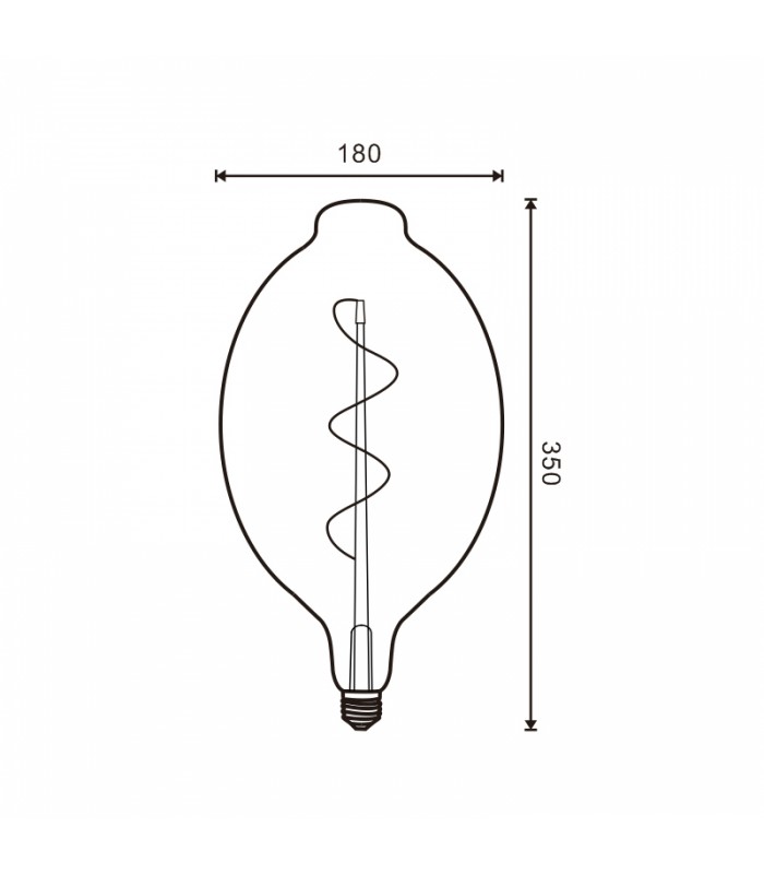 Bombilla Filamento Espiral BT180 4W 350Lm 330º E27 Serie Vintage