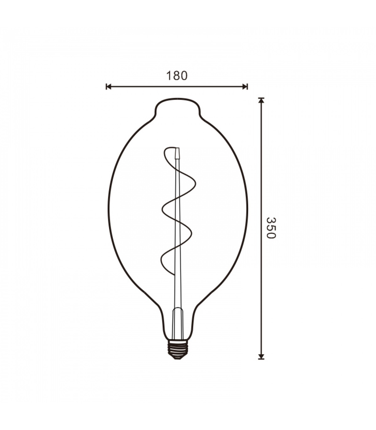 Bombilla Filamento Espiral BT180 4W 350Lm 330º E27 Serie Vintage