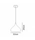 Lámpara Colgante Coppen Black 1xE27 IP20