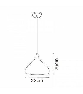 Lámpara Colgante Coppen Black 1xE27 IP20