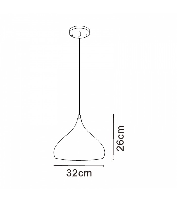 Lámpara Colgante Coppen White 1xE27 IP20