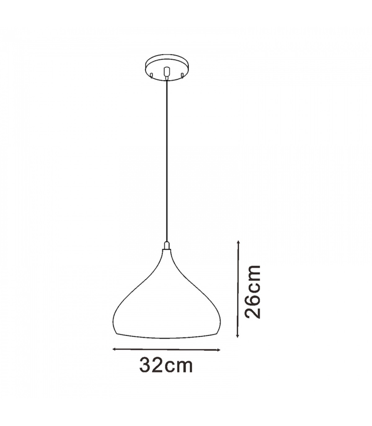 Lámpara Colgante Coppen White 1xE27 IP20