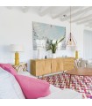Lámpara Colgante Gumi Dorado Rosa 1xE27