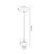 Portalámparas/Florón Nice E27 Dorado Cepillado Cable 1m