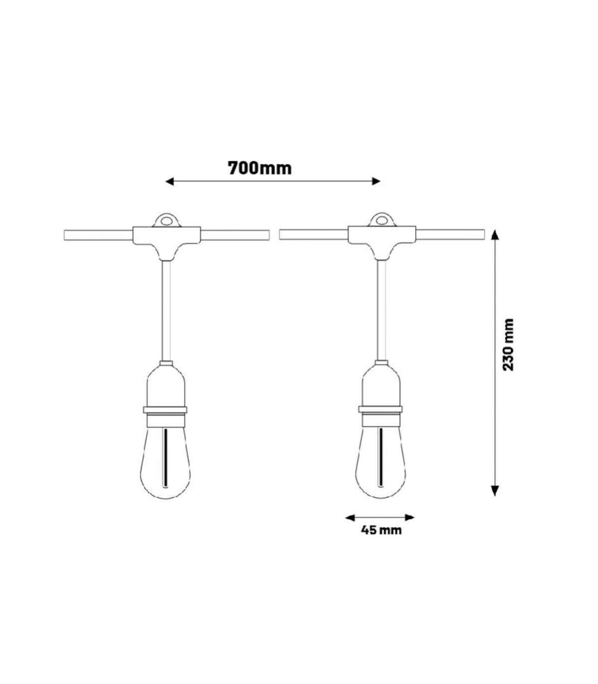 Guirnalda Led Solar 3W 100Lm RGB 10 Bombillas E27 IP65