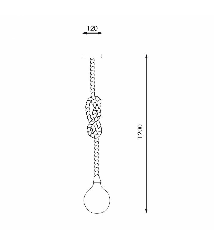 Portalámparas Colgante Rope Vintage E27