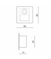 Baliza Empotrable NOMIS SENSOR SQUARE 1.2W 120Lm IP20