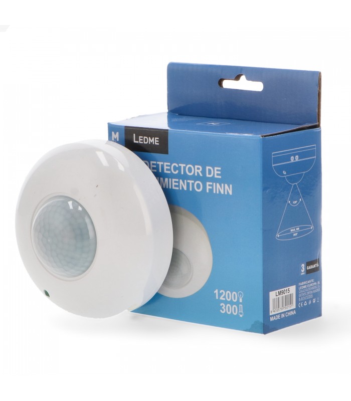 Detector Movimiento Ledme de Techo 6m IP20 Blanco