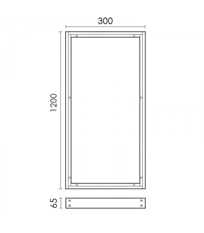 Marco Para Superficie Panel Blanco 120x60cm