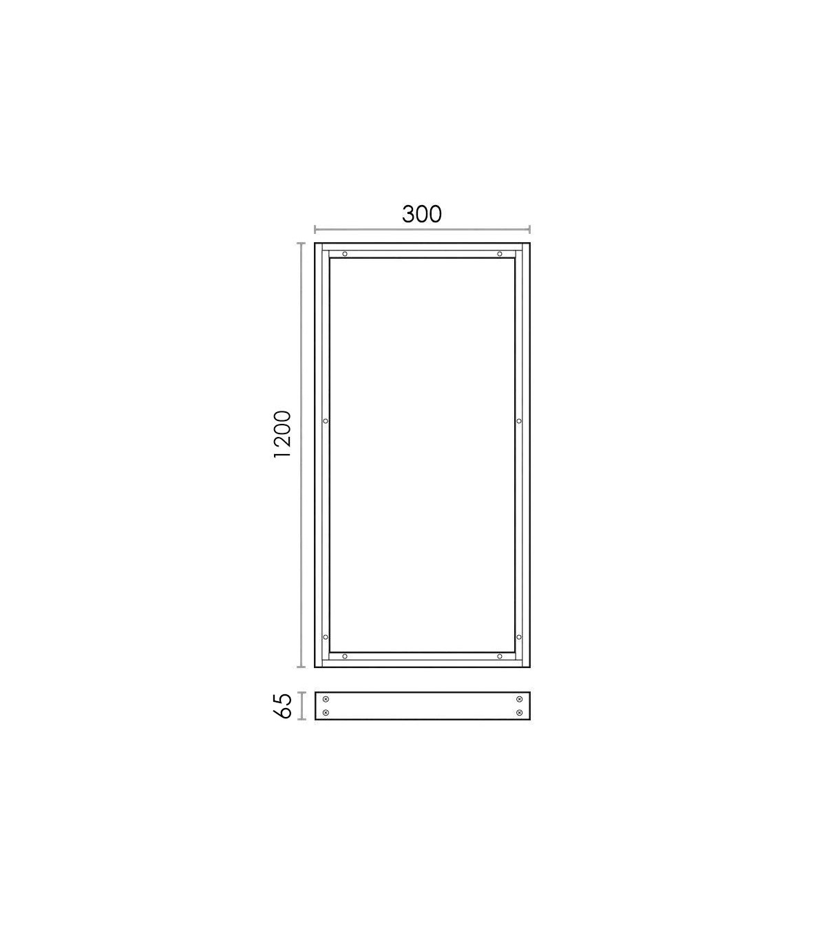 Marco Para Superficie Panel Blanco 120x60cm