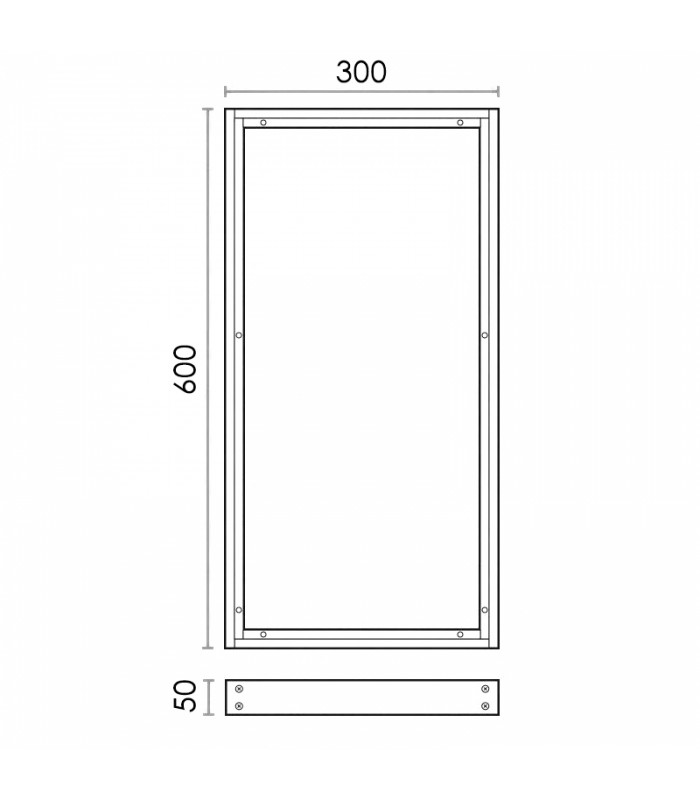 Marco Para Superficie Panel Blanco 30x60cm