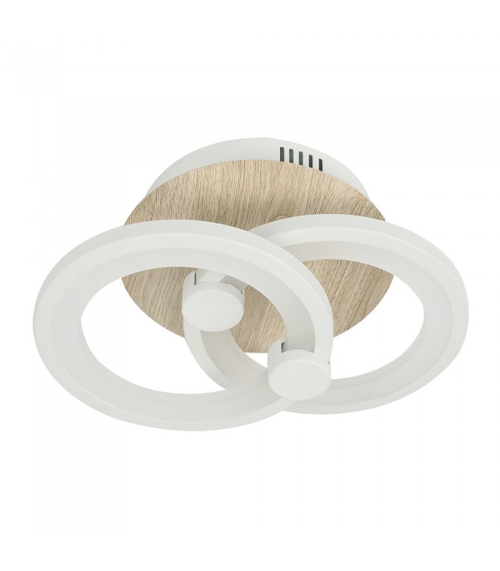 Plafón Led SYDNEY 32W 4160Lm Blanco/Madera Clara CCT