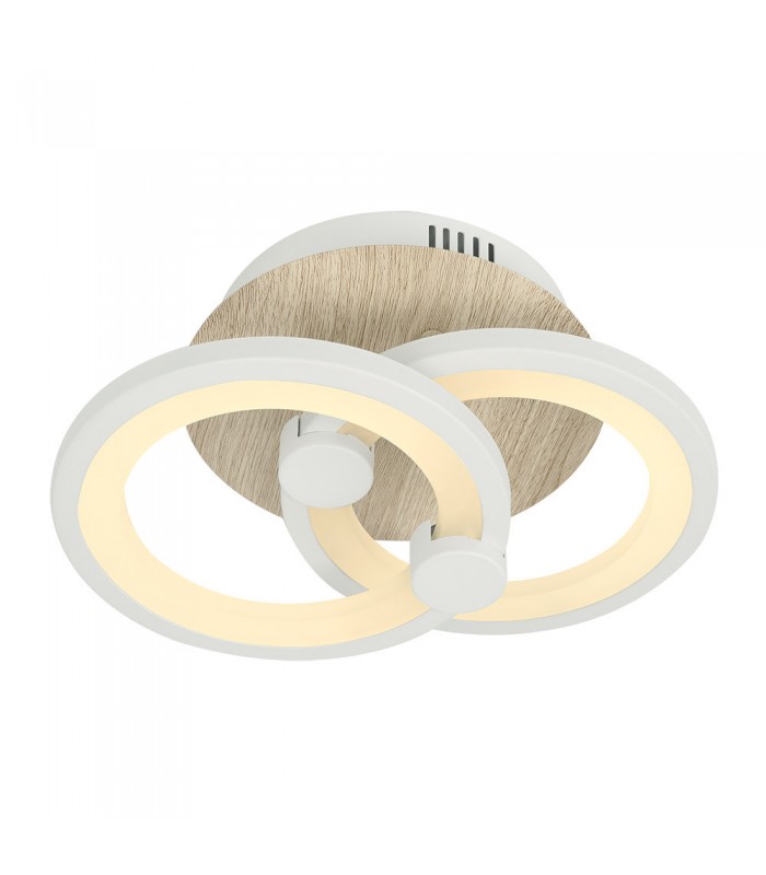Plafón Led SYDNEY 32W 4160Lm Blanco/Madera Clara CCT