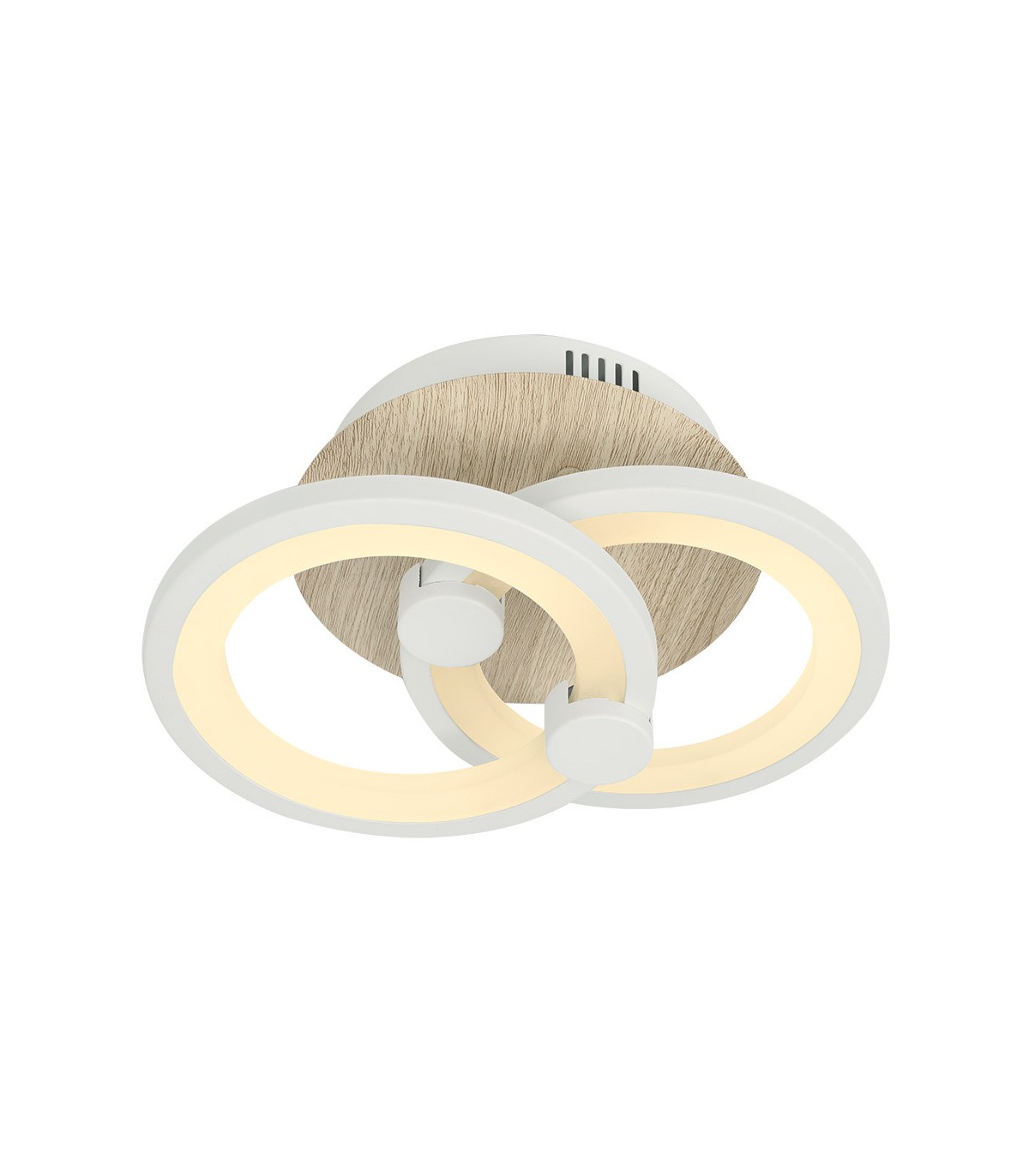 Plafón Led SYDNEY 32W 4160Lm Blanco/Madera Clara CCT