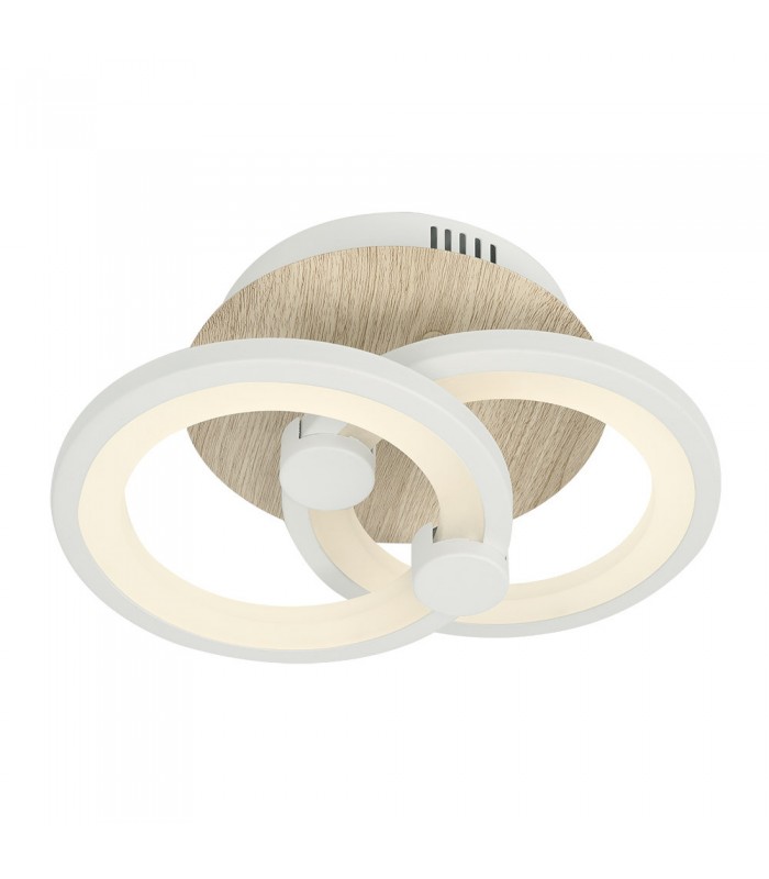 Plafón Led SYDNEY 32W 4160Lm Blanco/Madera Clara CCT