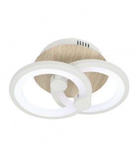 Plafón Led SYDNEY 32W 4160Lm Blanco/Madera Clara CCT