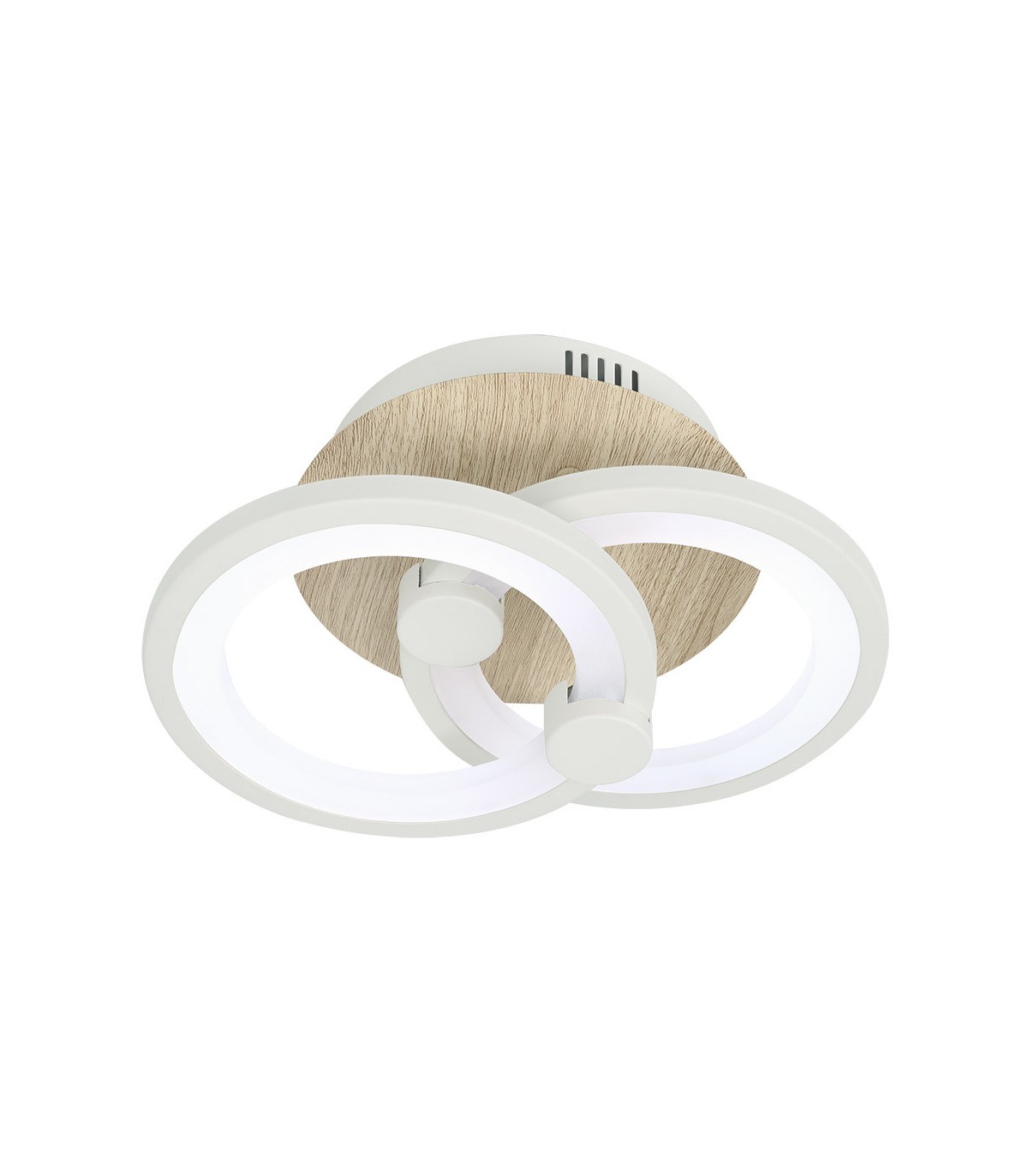 Plafón Led SYDNEY 32W 4160Lm Blanco/Madera Clara CCT