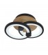 Plafón Led SYDNEY 32W 4160Lm Negro/Madera Oscura CCT