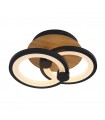 Plafón Led SYDNEY 32W 4160Lm Negro/Madera Oscura CCT