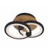 Plafón Led SYDNEY 32W 4160Lm Negro/Madera Oscura CCT