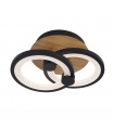 Plafón Led SYDNEY 32W 4160Lm Negro/Madera Oscura CCT