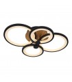 Plafón Led SYDNEY 76W 10260Lm Negro/Madera Oscura CCT