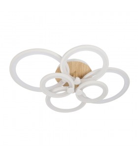 Plafón Led SYDNEY 134W 18090Lm Blanco/Madera Clara CCT