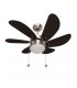 Ventilador de Techo Delfín Niquel 6 Aspas Wengué 1xE27 41x65D