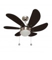Ventilador de Techo Delfín Niquel 6 Aspas Wengué 1xE27 41x65D