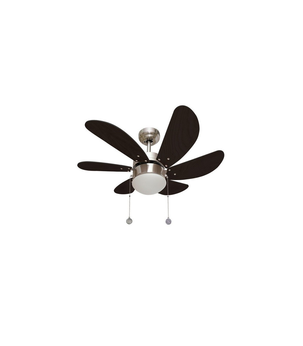 Ventilador de Techo Delfín Niquel 6 Aspas Wengué 1xE27 41x65D