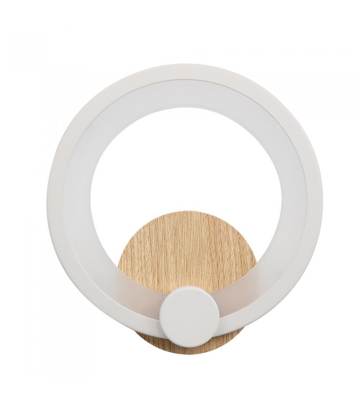 Aplique Pared Led SYDNEY 10W 1300Lm Blanco/Madera Clara