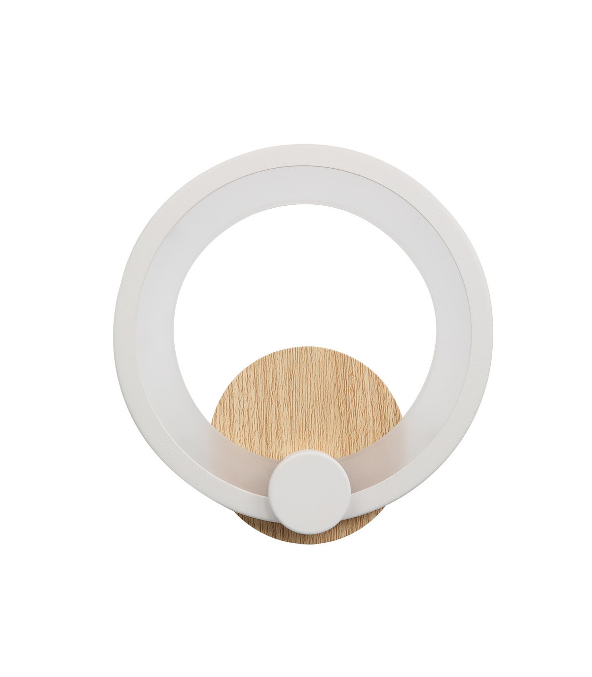 Aplique Pared Led SYDNEY 10W 1300Lm Blanco/Madera Clara