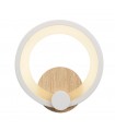 Aplique Pared Led SYDNEY 10W 1300Lm Blanco/Madera Clara