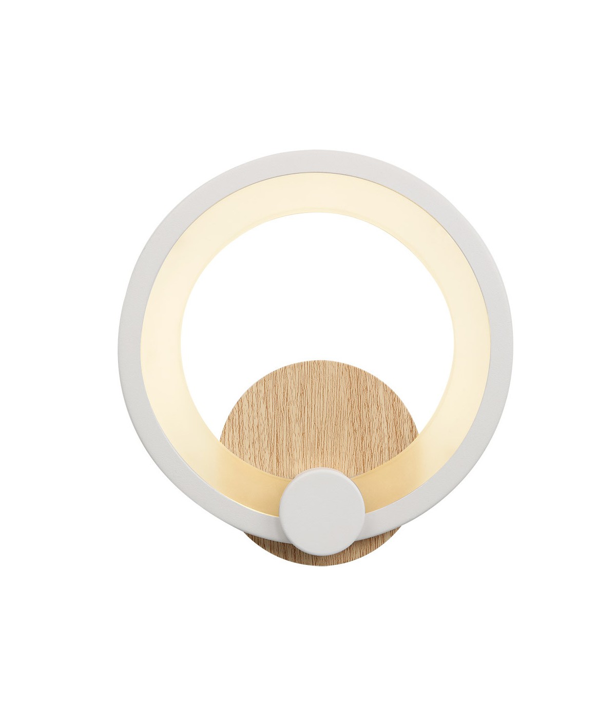 Aplique Pared Led SYDNEY 10W 1300Lm Blanco/Madera Clara