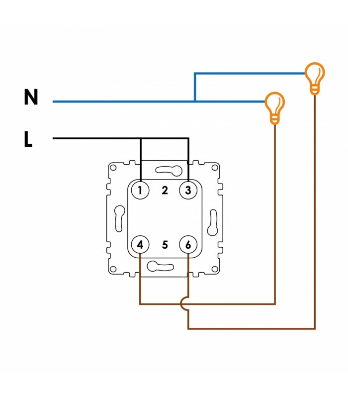 Interruptor Doble Serie EP 10A