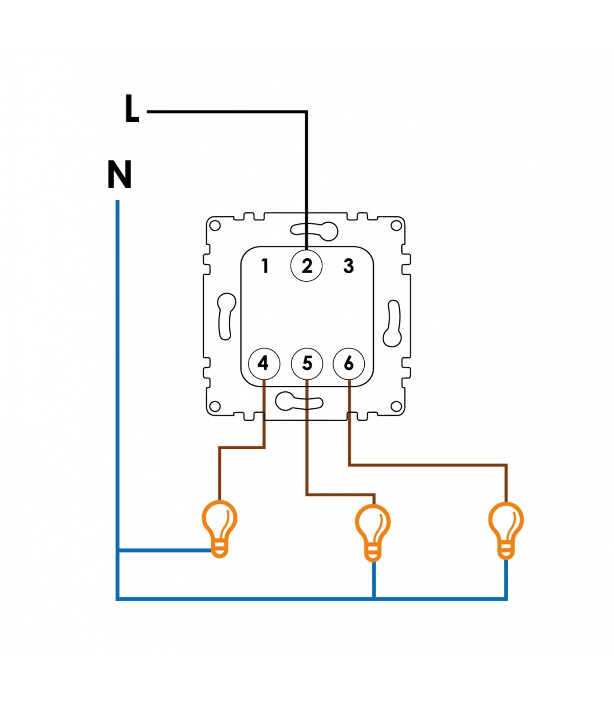 Interruptor Triple Serie EP 10A