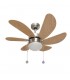 Ventilador de Techo Delfín Niquel 6 Aspas Haya 1xE27 41x65D