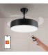 Ventilador de techo Messe APP DC 72W 3360Lm Negro 4 Aspas CCT