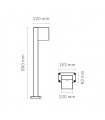 Baliza Grande VILA Corten 10W 1000LM IP54 CCT