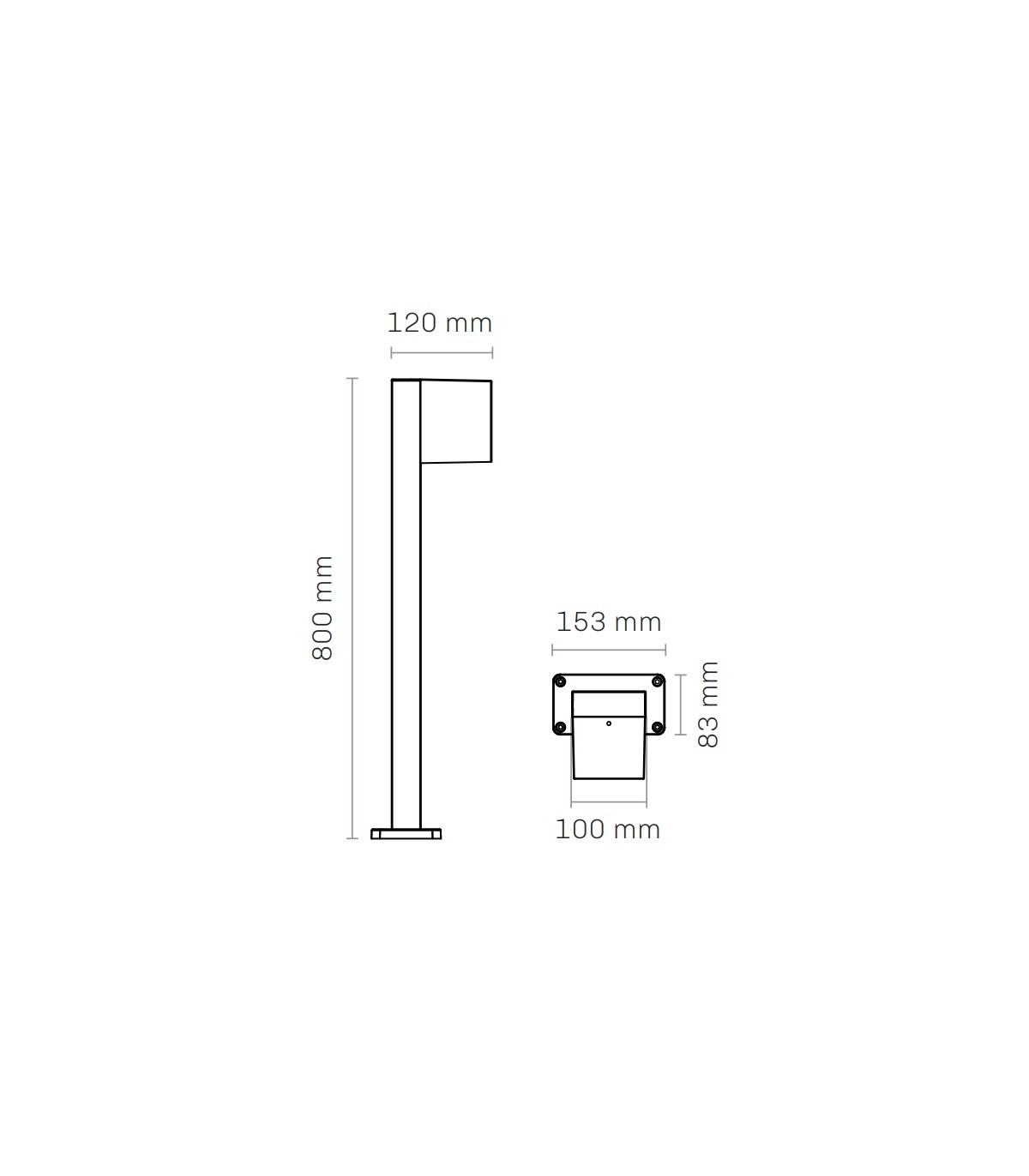 Baliza Grande VILA Corten 10W 1000LM IP54 CCT
