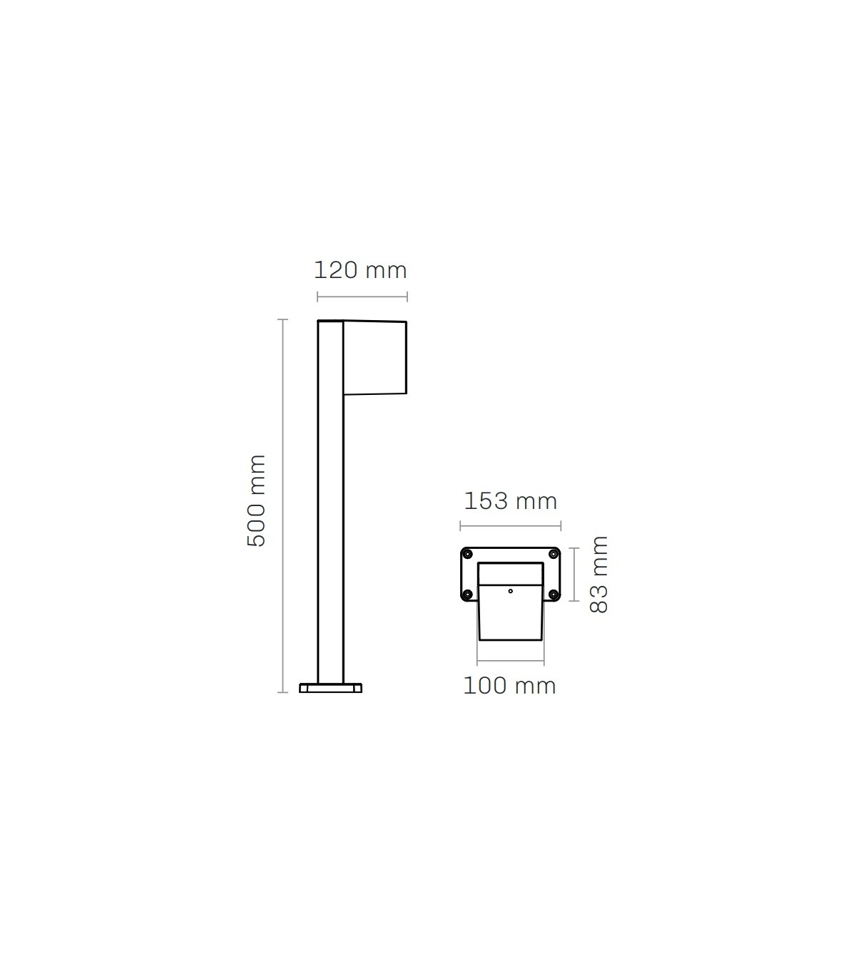 Baliza Pequeña VILA Corten 10W 1000LM IP54 CCT