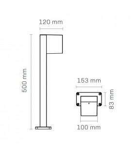 Baliza Pequeña VILA Antracita10W 1000LM IP54 CCT