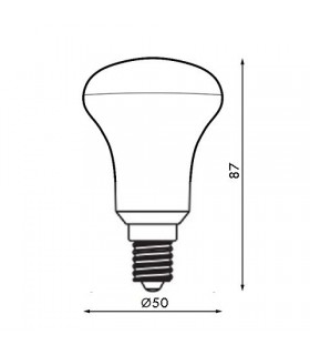 Reflectora Led LUXTAR R50 5W 480LM 160º E14