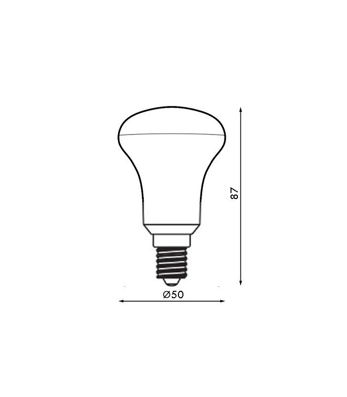 Reflectora LED R50 6W 470Lm 120º E14 IP20