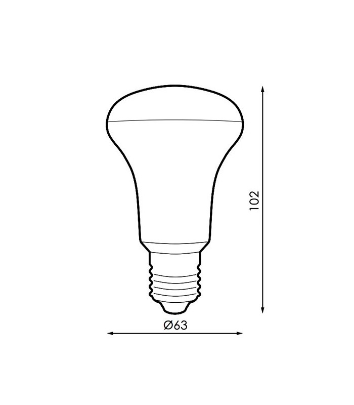 Reflectora LED R63 9W 740Lm 120º E27 IP20