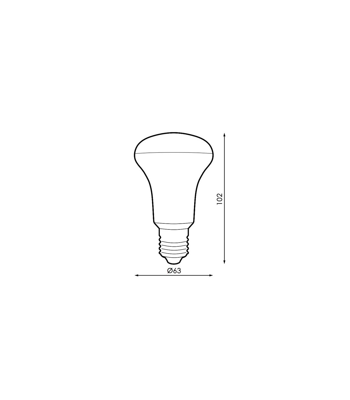 Reflectora LED R63 9W 740Lm 120º E27 IP20